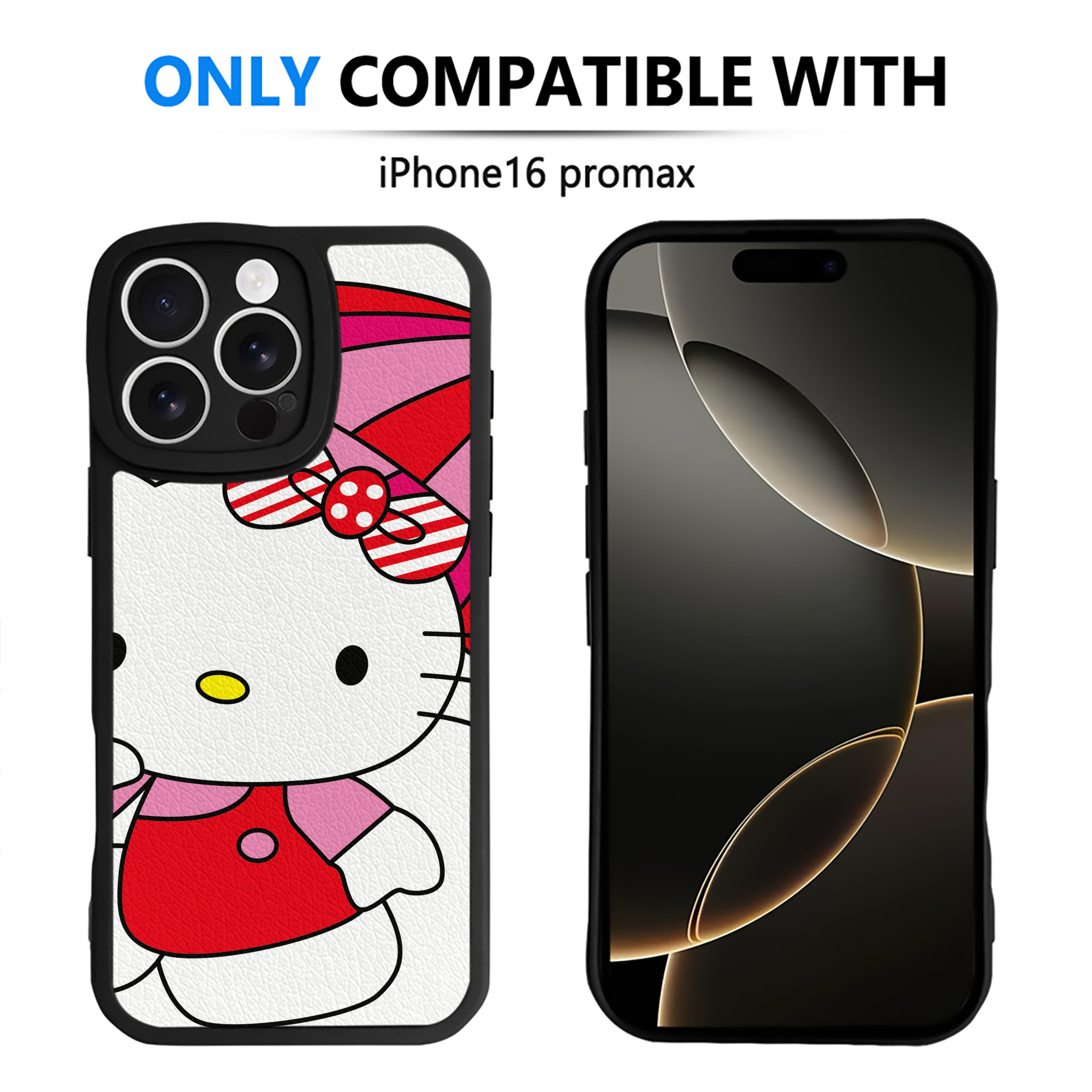 （画像用） Hello Kitty ハローキティ 【iPhone 16シリーズ対応】シリコンスマホケース（レザー調） 材質：シリコン